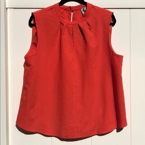 ASOS Orange High Neck Sleeveless Blouse Sz 12 NWT
